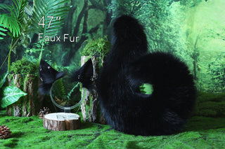 Black puppy ear and tail butt plug set puppy kemonomimi faux fur shepherd dog tail and ear Shiba Inu dog ear and tail set animal cosplay puppy play