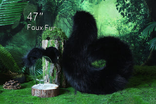 Black puppy ear and tail butt plug puppy kemonomimi faux fur shepherd dog tail and ear Shiba Inu dog ear and tail set animal cosplay puppy play