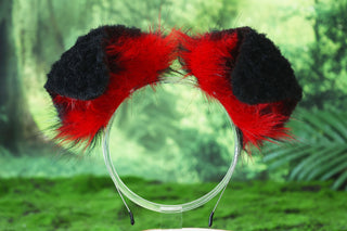 Black red Shepherd dog tail and ear faux fur Splicing Shiba Inu dog ear and tail anime cosplay therian puppy ear and tail butt plug dog kemonomimi