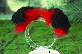 Black red Shepherd dog tail and ear faux fur Splicing Shiba Inu dog ear and tail anime cosplay therian puppy ear and tail butt plug dog kemonomimi