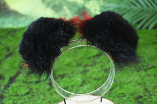 Black red Shepherd dog tail and ear faux fur Splicing Shiba Inu dog ear and tail anime cosplay therian puppy ear and tail butt plug dog kemonomimi