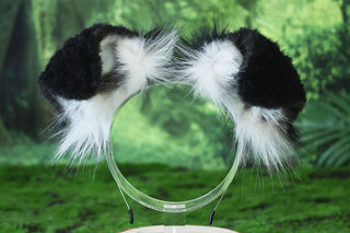 Black white Shepherd dog tail and ear faux fur Splicing Shiba Inu dog ear and tail anime cosplay therian puppy ear and tail butt plug dog kemonomimi