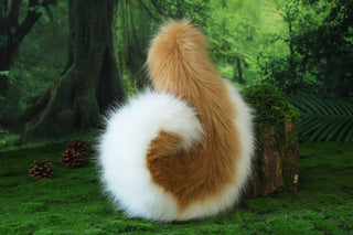 Blonde white Shepherd dog tail and ear faux fur Splicing Shiba Inu dog ear and tail butt plug anime cosplay therian puppy ear and tail dog kemonomimi