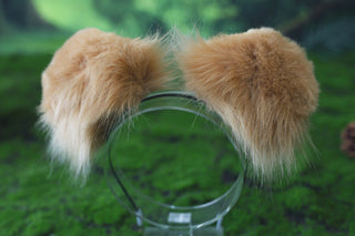 Blonde white Shepherd dog tail and ear faux fur Splicing Shiba Inu dog ear and tail butt plug anime cosplay therian puppy ear and tail dog kemonomimi