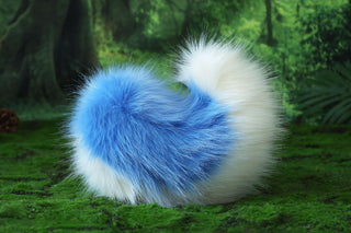 Blue beige shepherd dog tail and ear set Shiba Inu dog ear and tail plug set dog tail animal cosplay petplay puppy ear and tail set puppy tail halloween