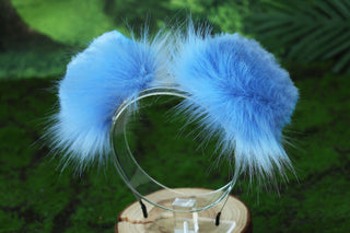Blue beige shepherd dog tail and ear set Shiba Inu dog ear and tail plug set dog tail animal cosplay petplay puppy ear and tail set puppy tail halloween