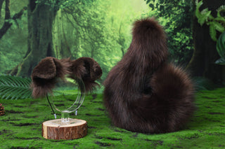 Brown Shepherd dog tail and ear faux fur Splicing Shiba Inu dog ear and tail butt plug anime cosplay therian puppy ear and tail dog kemonomimi