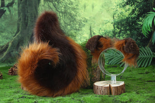 Brown Shepherd dog tail and ear faux fur Splicing Shiba Inu dog ear and tail butt plug anime cosplay therian puppy ear and tail dog kemonomimi