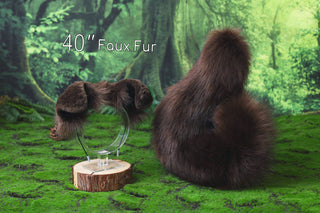 Brown Shepherd dog tail and ear faux fur Splicing Shiba Inu dog ear and tail butt plug anime cosplay therian puppy ear and tail dog kemonomimi