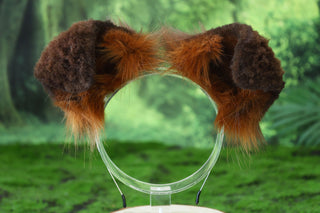 Brown Shepherd dog tail and ear faux fur Splicing Shiba Inu dog ear and tail butt plug anime cosplay therian puppy ear and tail dog kemonomimi