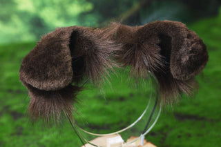 Brown Shepherd dog tail and ear faux fur Splicing Shiba Inu dog ear and tail butt plug anime cosplay therian puppy ear and tail dog kemonomimi