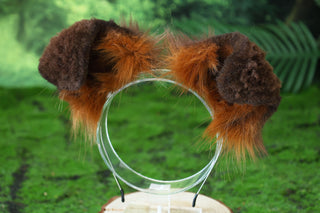 Brown Shepherd dog tail and ear faux fur Splicing Shiba Inu dog ear and tail butt plug anime cosplay therian puppy ear and tail dog kemonomimi