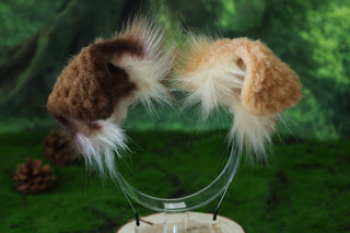 Calico Shepherd dog tail and ear brown faux fur Splicing Shiba Inu dog ear and tail butt plug puppy ear and tail dog kemonomimi anime cosplay therian