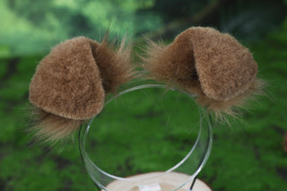 Brown faux fur shepherd dog tail and ear set Shiba Inu dog ear and tail butt plug furry anime cosplay therian puppy ear tail puppy kemonomimi fursuit