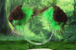 Brown green shepherd dog tail and ear Shiba Inu dog ear and tail butt plug dog tail animal cosplay petplay puppy ear and tail set puppy kemonomimi