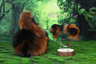 Calico Shepherd dog tail and ear brown faux fur Splicing Shiba Inu dog ear and tail butt plug puppy ear and tail dog kemonomimi anime cosplay therian