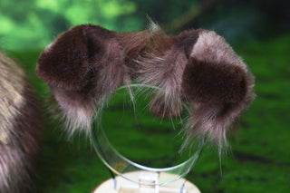 Calico Shepherd dog tail and ear brown faux fur Splicing Shiba Inu dog ear and tail butt plug puppy ear and tail dog kemonomimi anime cosplay therian