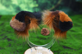 Calico Shepherd dog tail and ear brown faux fur Splicing Shiba Inu dog ear and tail butt plug puppy ear and tail dog kemonomimi anime cosplay therian