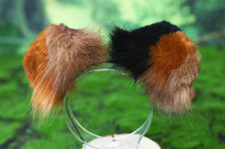 Calico Shepherd dog tail and ear brown faux fur Splicing Shiba Inu dog ear and tail butt plug puppy ear and tail dog kemonomimi anime cosplay therian