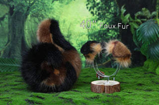 Calico Shepherd dog tail and ear faux fur Splicing Shiba Inu dog ear and tail butt plug anime cosplay kemonomimi puppy ear and tail dog therian furry