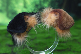 Calico Shepherd dog tail and ear faux fur Splicing Shiba Inu dog ear and tail butt plug anime cosplay kemonomimi puppy ear and tail dog therian furry