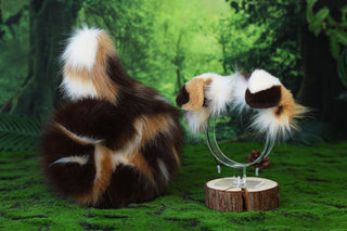 Calico Shepherd dog tail and ear faux fur Splicing Shiba Inu dog ear and tail butt plug anime cosplay kemonomimi puppy ear and tail dog therian furry