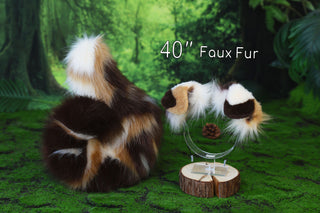 Calico Shepherd dog tail and ear faux fur Splicing Shiba Inu dog ear and tail butt plug anime cosplay kemonomimi puppy ear and tail dog therian furry