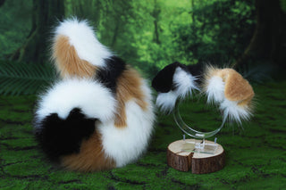 Calico faux fur shepherd dog tail and ear Splicing Shiba Inu dog ear and tail butt plug dog anime cosplay therian puppy ear tail dog girl kemonomimi puppy
