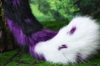 Faux fur calico cat tail and ear kitten kemonomimi anime cosplay therian fox ears and tail wolf therian kitten role play halloween gift