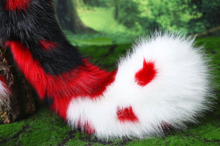 Faux fur calico cat tail and ear kitten kemonomimi anime cosplay therian fox ears and tail wolf therian kitten role play halloween gift
