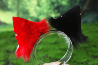 Faux fur calico cat tail and ear kitten kemonomimi anime cosplay therian fox ears and tail wolf therian kitten role play halloween gift