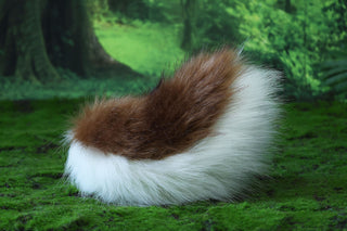 Faux fur deer ear and tail kemonomimi brown white deer ear headband with antlers elk ear and tail butt plug anime cosplay fawn furry deer therian