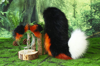 Faux fur shepherd dog tail and ear Shiba Inu dog ear and tail butt plug petplay animal cosplay puppy ear and tail set kemonomimi puppy therian gear