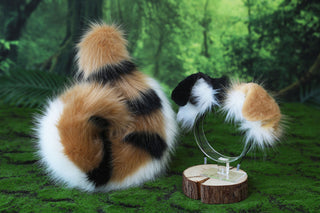 Faux fur shepherd dog tail and ear Splicing Shiba Inu dog ear and tail anime cosplay therian puppy ear and tail butt plug dog girl kemonomimi fursuit