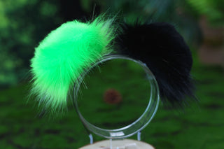 Faux fur shepherd dog tail and ear Splicing Shiba Inu dog ear and tail anime cosplay therian puppy ear and tail butt plug green black white kemonomimi