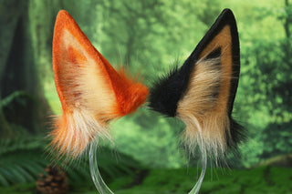 Faux fur shepherd dog tail and ear set Shiba Inu dog ear and tail anime cosplay therian puppy ear tail butt plug puppy girl kemonomimi gear puppy
