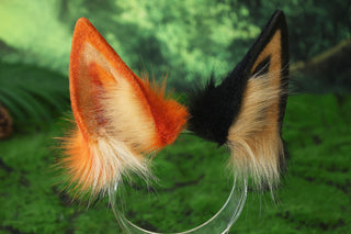 Faux fur shepherd dog tail and ear set Shiba Inu dog ear and tail anime cosplay therian puppy ear tail butt plug puppy girl kemonomimi gear puppy