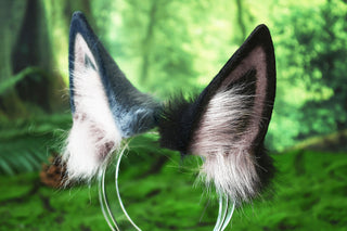 Faux fur shepherd dog tail and ear set Shiba Inu dog ear and tail butt plug set anime cosplay therian puppy ear tail puppy girl kemonomimi gear puppy