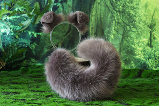 Faux fur shepherd dog tail and ear kemonomimi Shiba Inu dog ear and tail furry anime cosplay girl therian puppy ear and tail butt plug