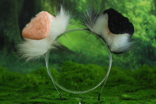 Faux fur shepherd dog tail and ear set shiba Inu dog ear and tail big curved puppy tail anime cosplay petplay puppy ear and tail halloween