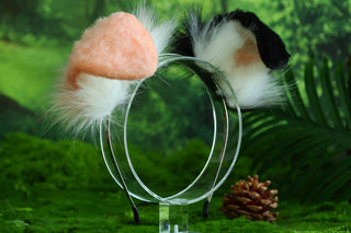 Faux fur shepherd dog tail and ear set shiba Inu dog ear and tail big curved puppy tail anime cosplay petplay puppy ear and tail halloween