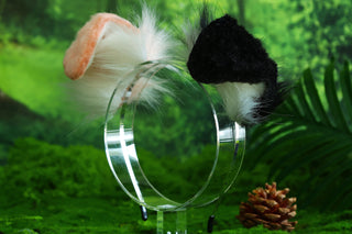 Faux fur shepherd dog tail and ear set shiba Inu dog ear and tail big curved puppy tail anime cosplay petplay puppy ear and tail halloween