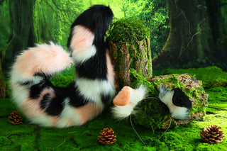 Faux fur shepherd dog tail and ear set shiba Inu dog ear and tail big curved puppy tail anime cosplay petplay puppy ear and tail halloween