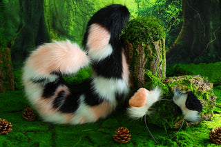 Faux fur shepherd dog tail and ear set shiba Inu dog ear and tail big curved puppy tail anime cosplay petplay puppy ear and tail halloween