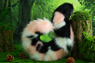 Faux fur shepherd dog tail and ear set shiba Inu dog ear and tail big curved puppy tail anime cosplay petplay puppy ear and tail halloween