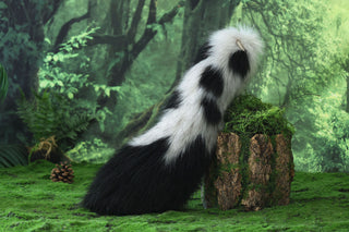 Faux fur spotted hyena ears and tail costume animal cosplay gray hyena kemonomimi gray hyena dog tail and ears therian african wild dog furry