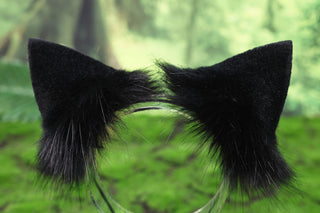 German shepherd dog tail sleeve for hypermotion silicone brown white faux fur puppy ear and tail covers anime cosplay kemonomimi ear therian