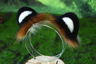 Golden tiger ear and tail set realistic faux fur tiger tail and ear set tiger petplay set animal cosplay tiger tail butt plug and ear tiger kemonomimi ears