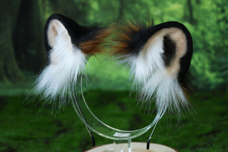 Golden tiger ear and tail set realistic faux fur tiger tail and ear set tiger petplay set animal cosplay tiger tail butt plug and ear tiger kemonomimi ears