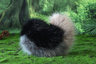 Gray black faux fur shepherd dog tail and ear Shiba Inu dog ear and tail butt plug dog therian animal cosplay puppy ear and tail puppy kemonomimi gift
